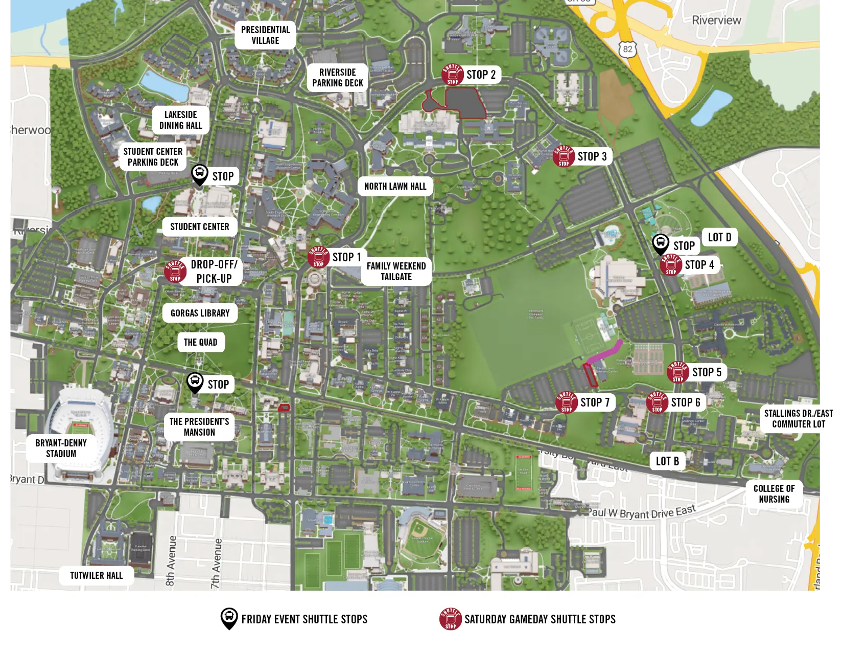 2026 Family Weekend Map